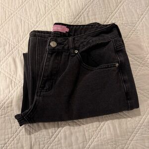 Women's Black wide leg Jeans| Edikted|